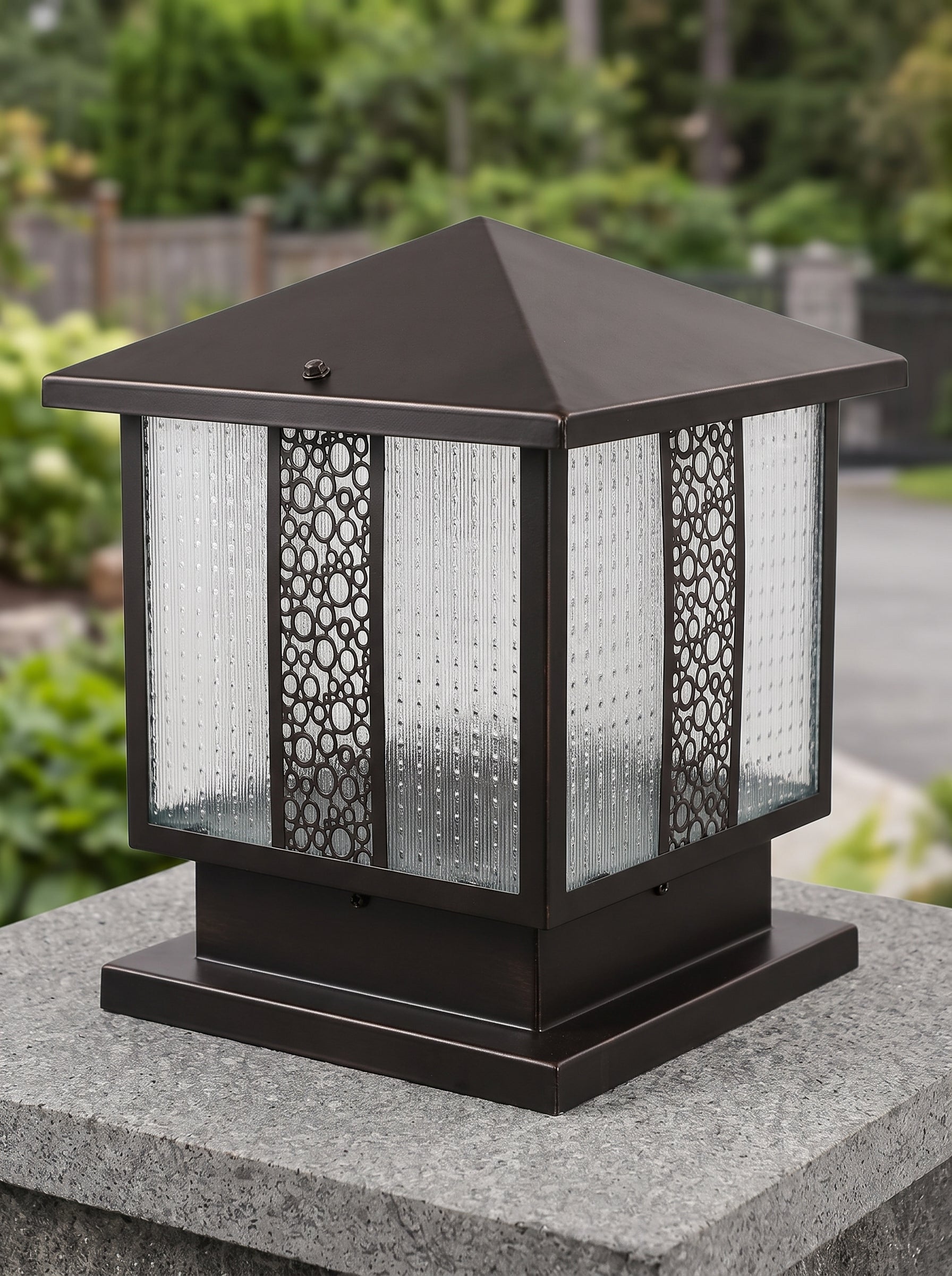 Modern Square Outdoor Pillar Light