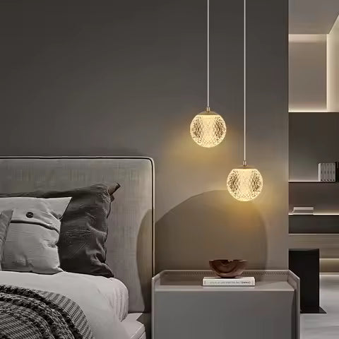 1pc Modern Home Decor LED Lights Bedroom Lamp Bedside Pendant Light Lamps LED Chandeliers Hanging Light Indoor Lighting